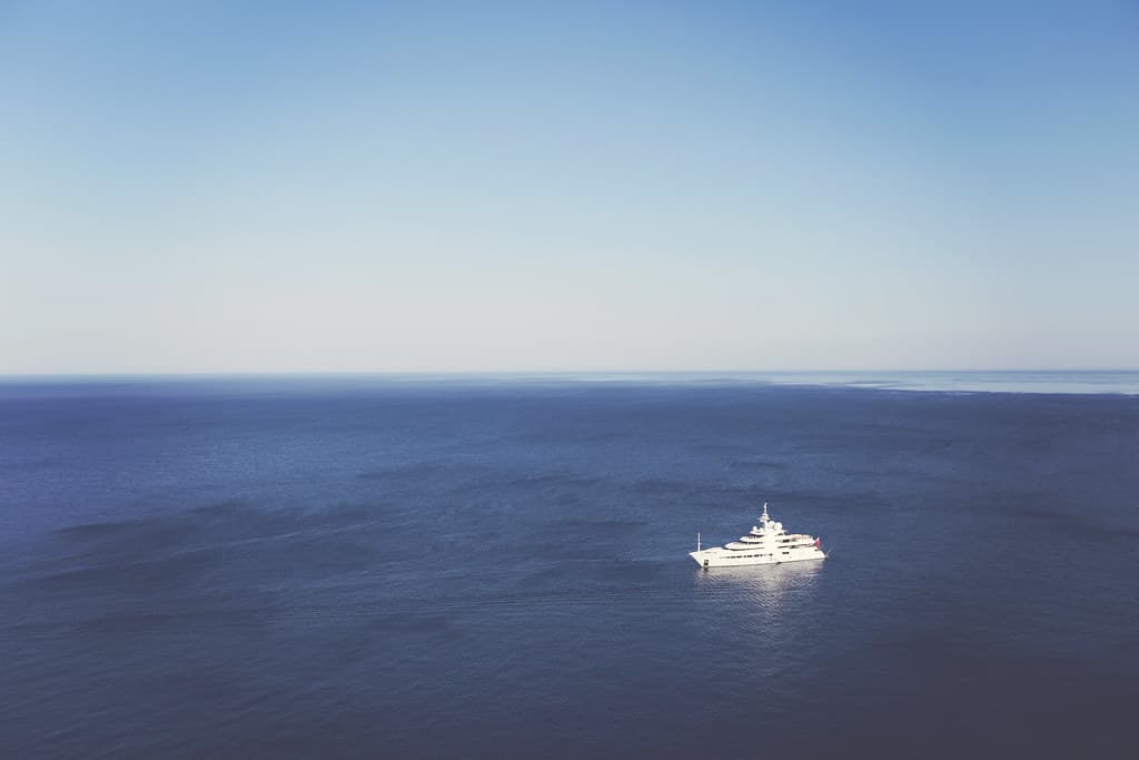 Yacht Sailing in Ocean
