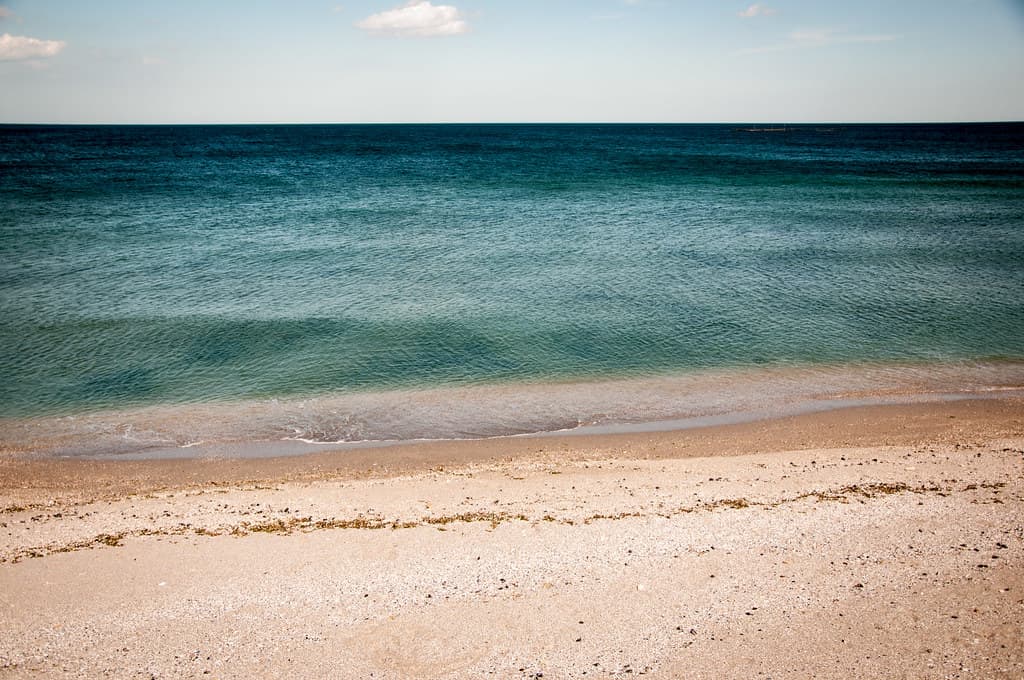 Sandy Beach Shoreline by Ocean