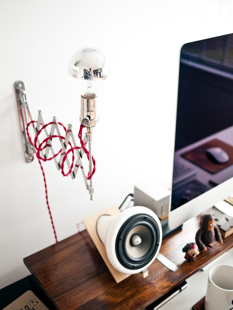 Speaker and Adjustable Lamp