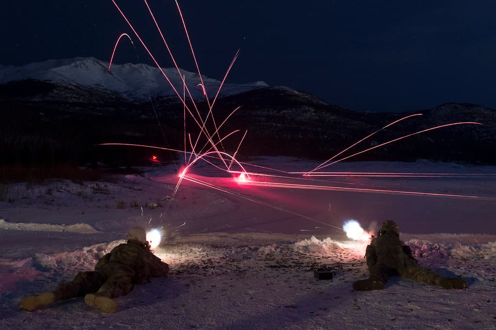 '1 Geronimo' paratroopers fire machine guns at JBER