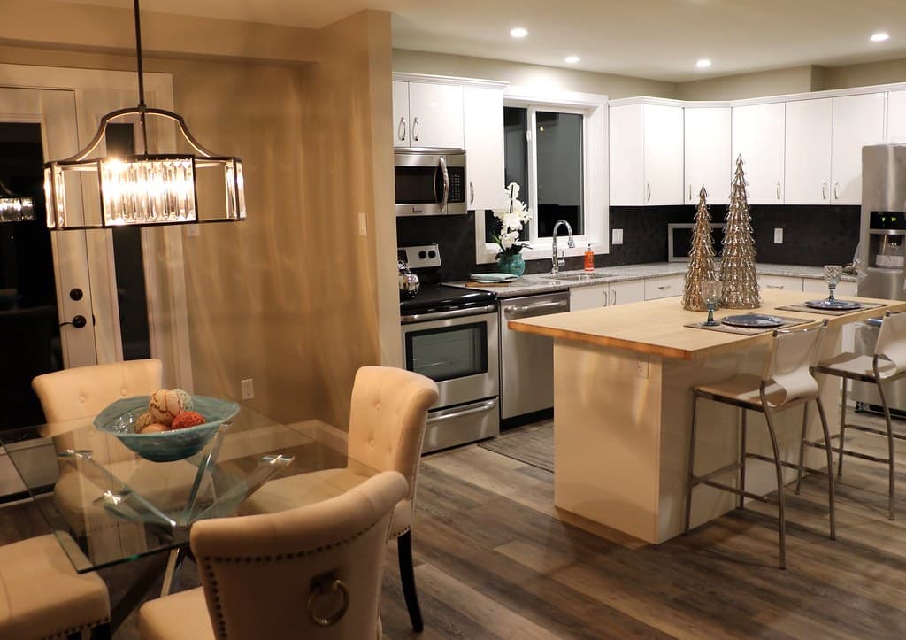Renovated Kitchen and Living Room Combination