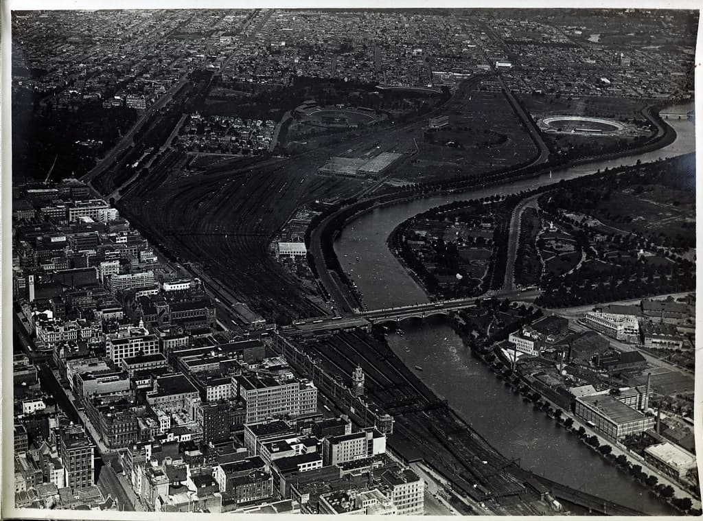 Aerial, archives, blackandwhite