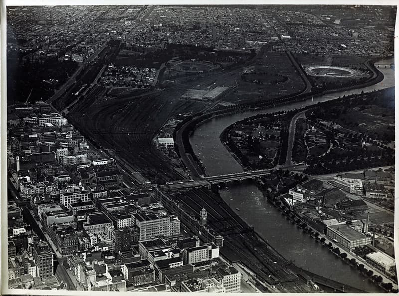 Aerial, archives, blackandwhite