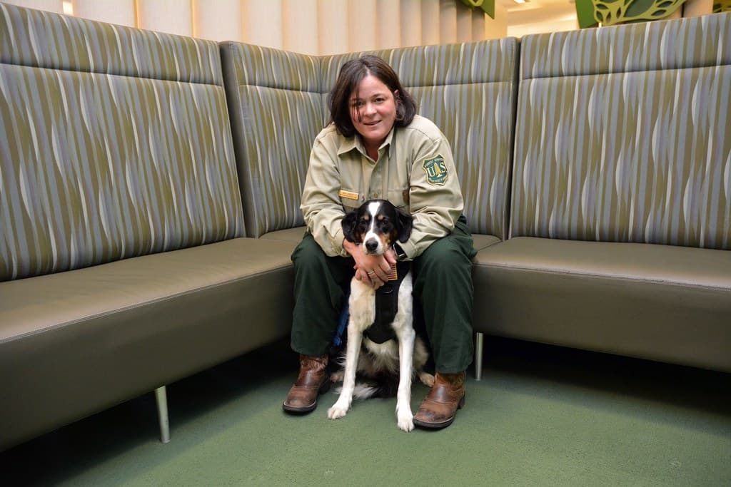 Jennifer Croft and Service Dog