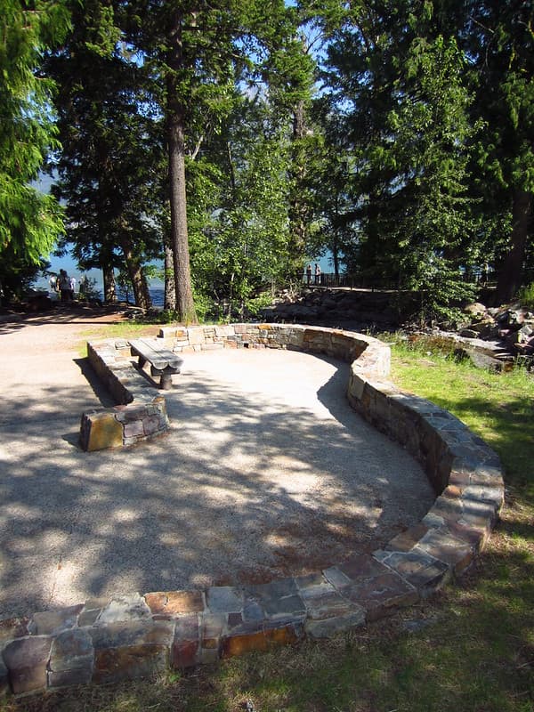 Lake McDonald Lodge (patio next to the creek) - 5