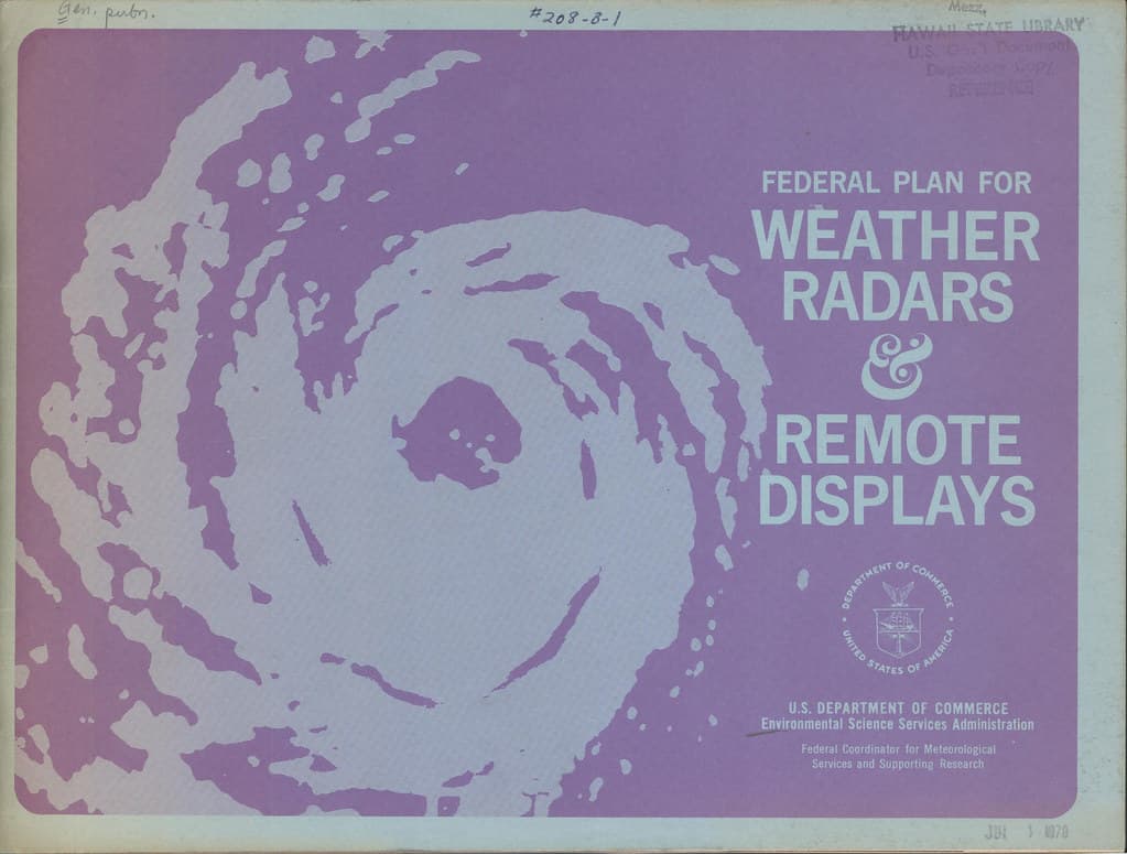Federal plan for weather radars & remote displays