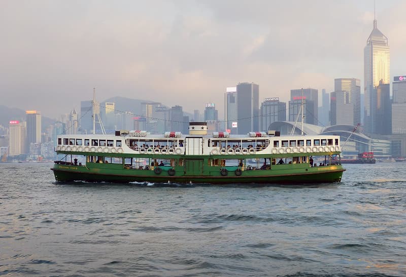 On Victoria Harbour. Hong Kong.