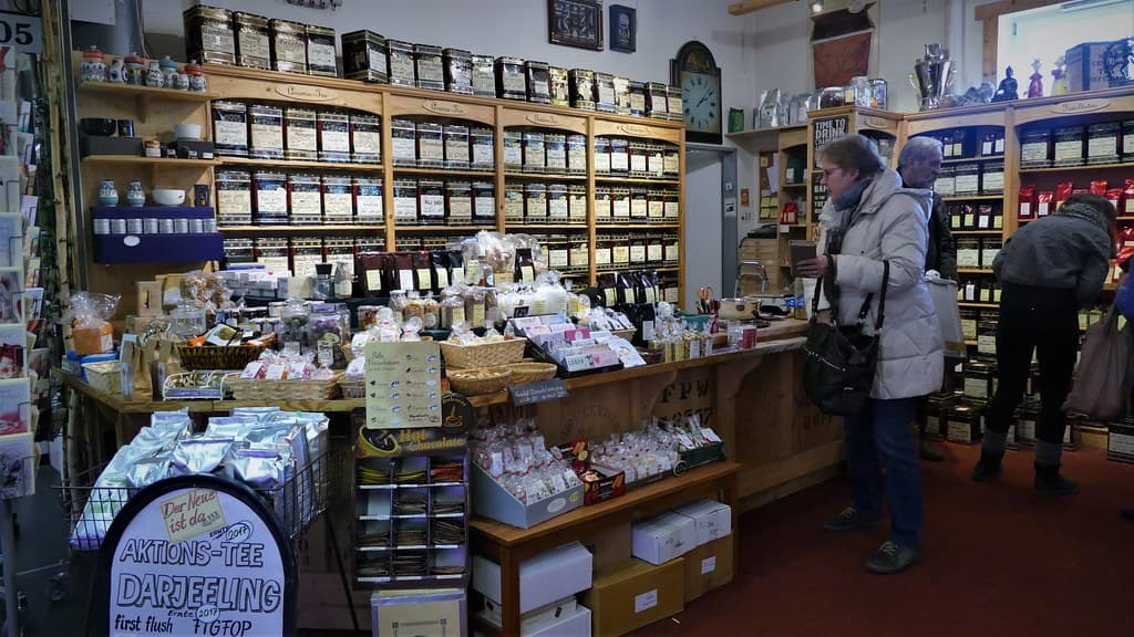 Covered market tea shop