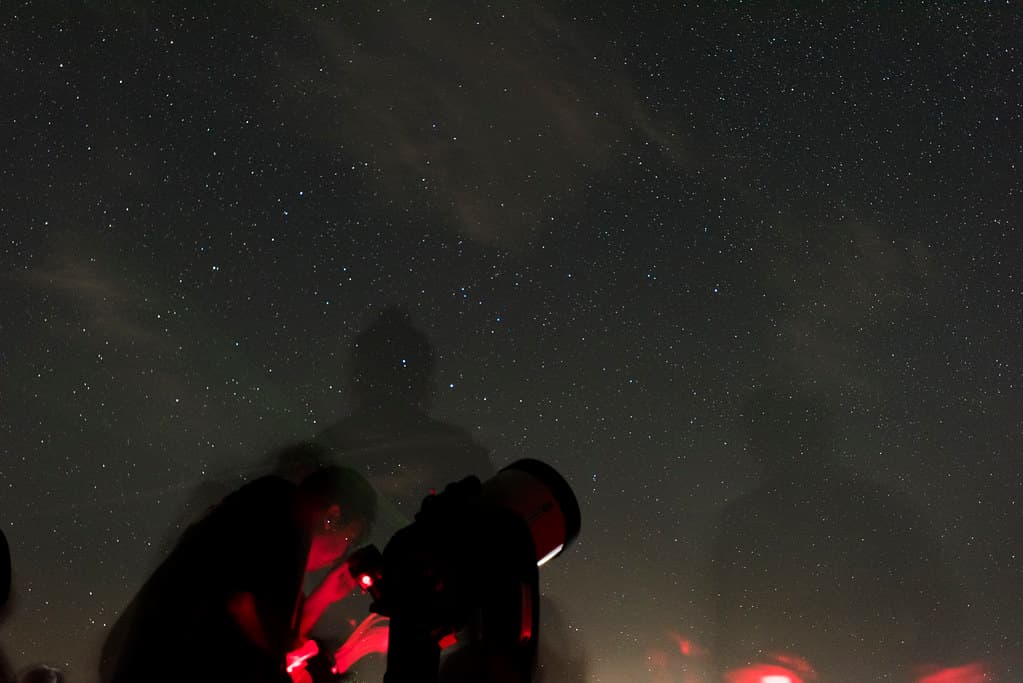 Star viewing through telescopes; 2015 Night Sky Festival