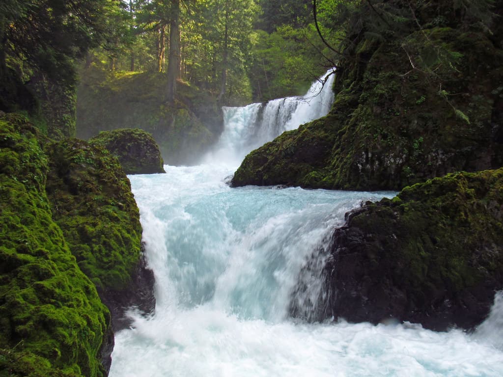 Spirit Falls Trail on Little White Salmon River in WA