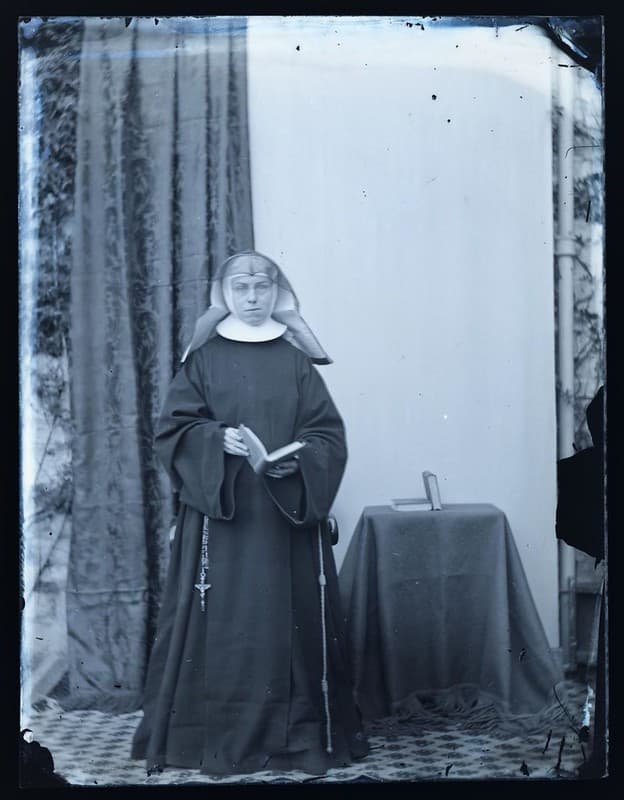 Convent, glass, negative