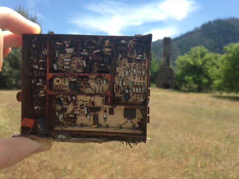 Old Circuit Board in Older Mining Town