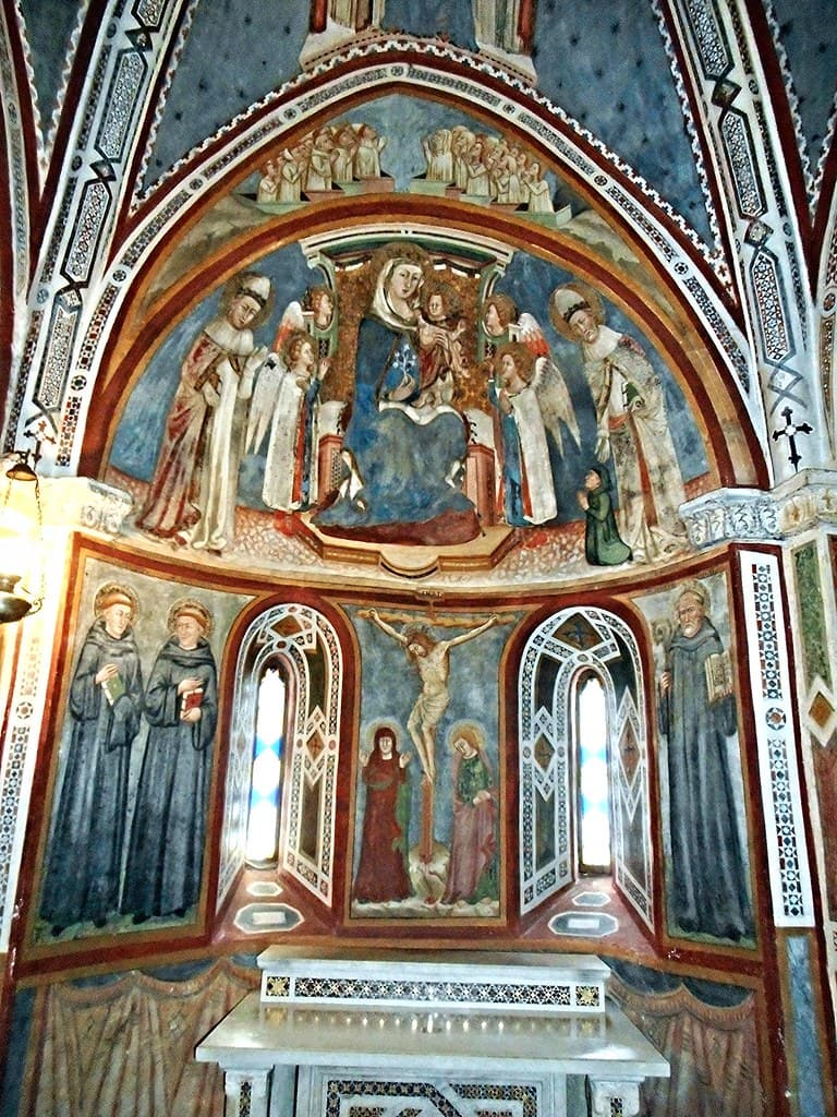 Frescoes, holycave, italy