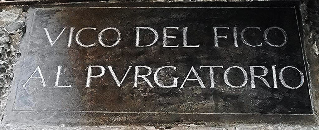 Lavagna street tablet (about 1780) in Naples
