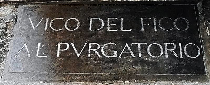 Lavagna street tablet (about 1780) in Naples