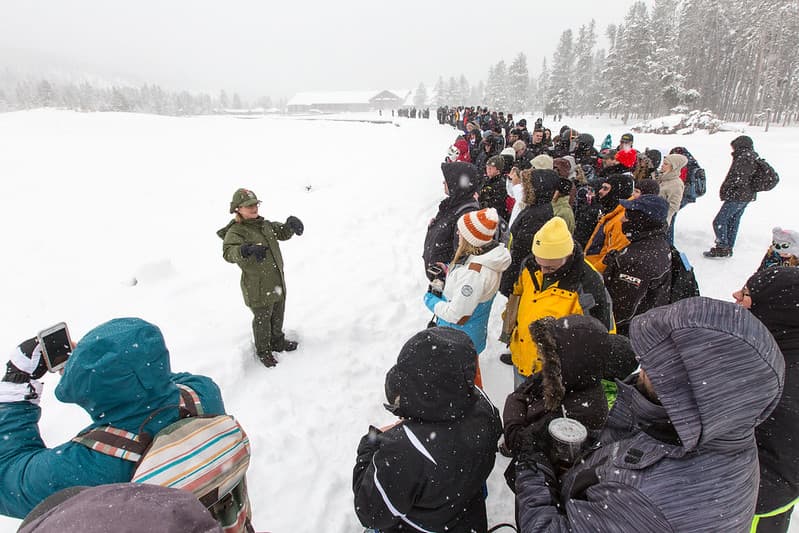 Interpretation, oldfaithful, winter