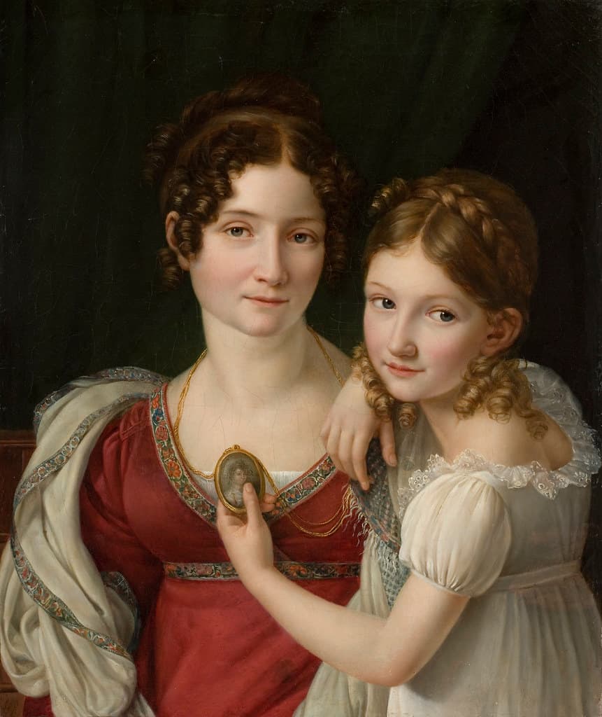 Daughter, mother, painting