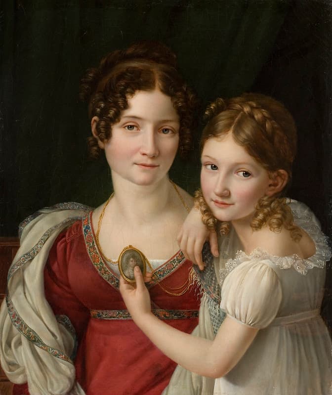 Daughter, mother, painting