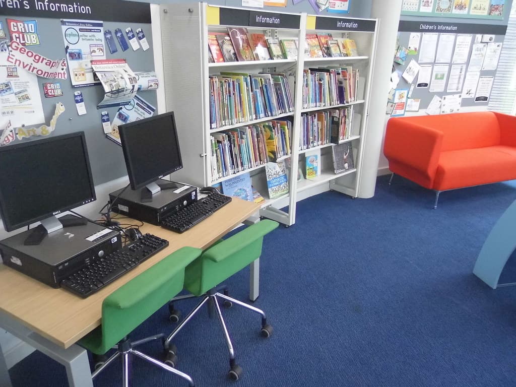 High Heaton Library interior