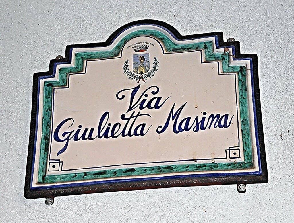 Ceramic street tablet at Giffoni Valle Piana / Salerno