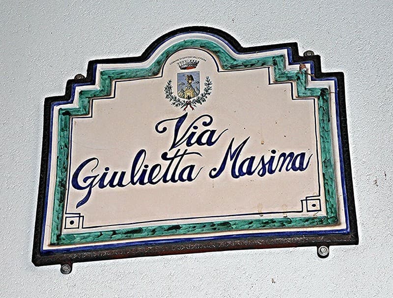 Ceramic street tablet at Giffoni Valle Piana / Salerno