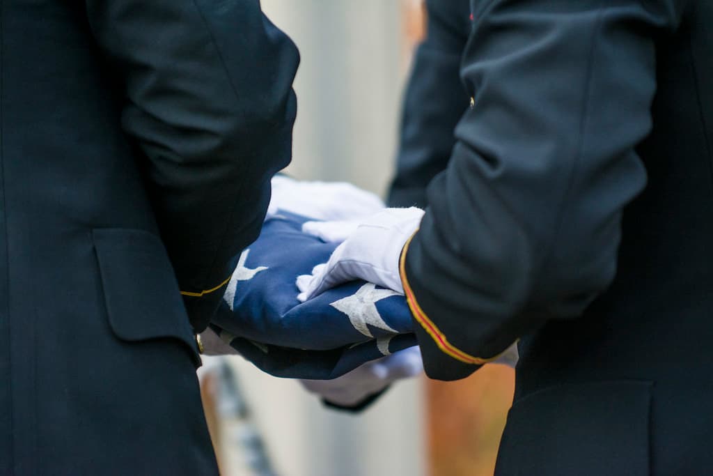 Army Reserve troops retire flag at Argonne National Laboratory
