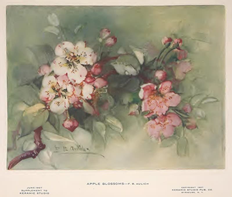 1907 Apple Blossoms Keramic Studio