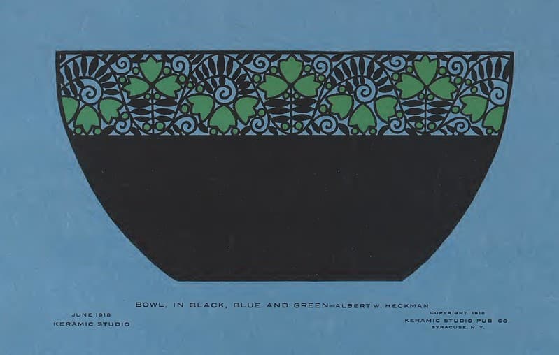 1918 Black Blue Green Keramic Studio 1918