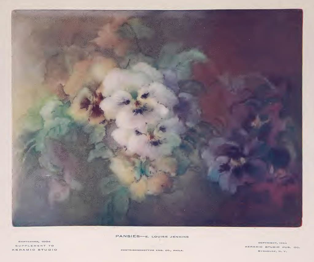 1904 Pansies Keramic Studio