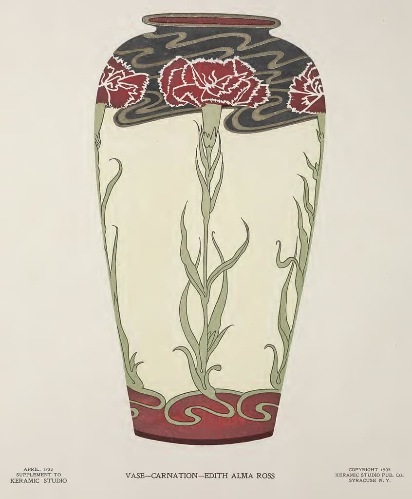 1903 Carnation Vase Keramic Studio