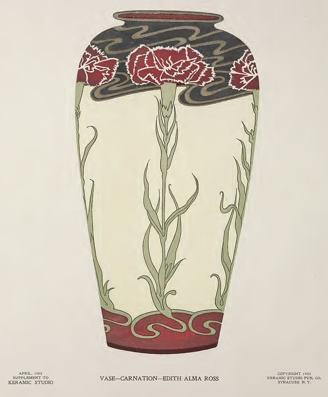 1903 Carnation Vase Keramic Studio