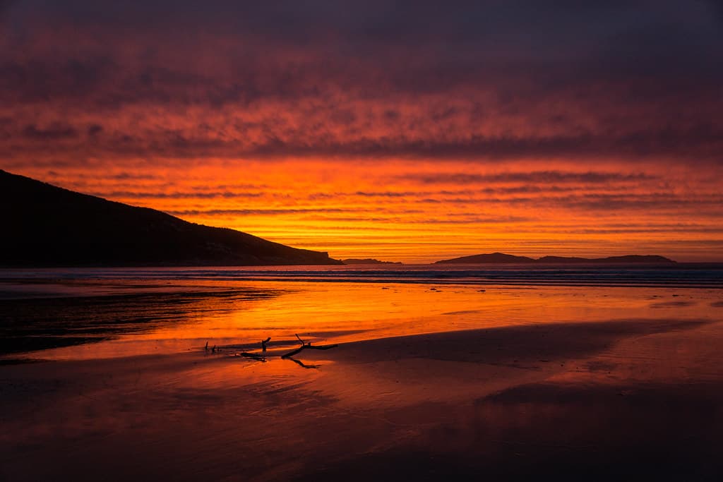 Dusk at the beach