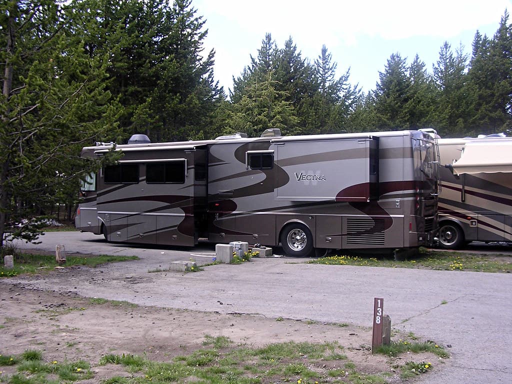 RVs at Fishing Bridge Campground