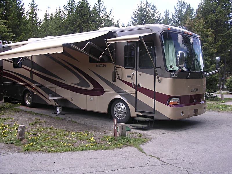 RVs at Fishing Bridge Campground