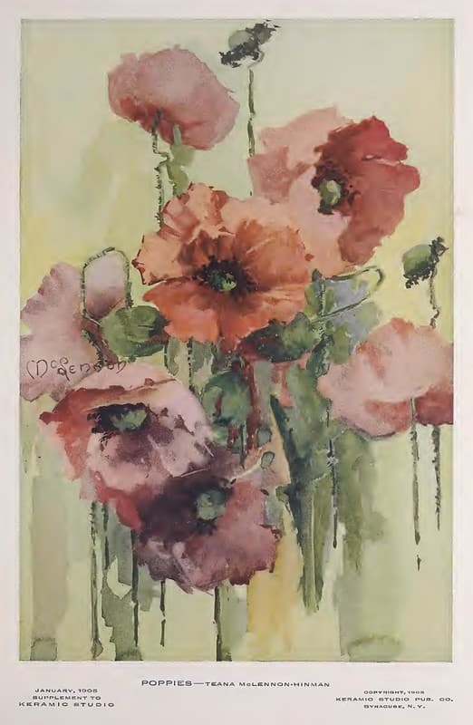 1905 Poppies(2) Keramic Studio