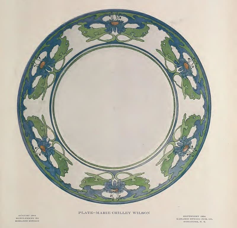 1904 Plate Keramic Studio