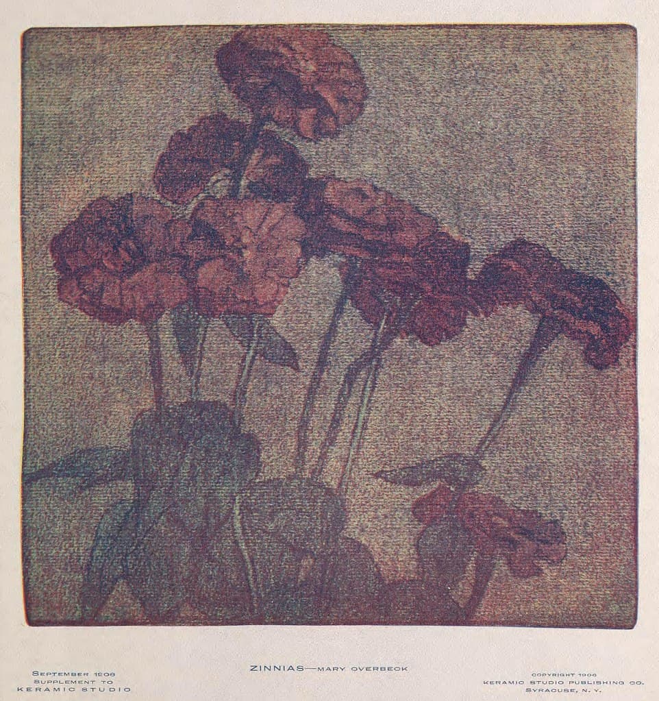 1906 Zinnias Keramic Studio