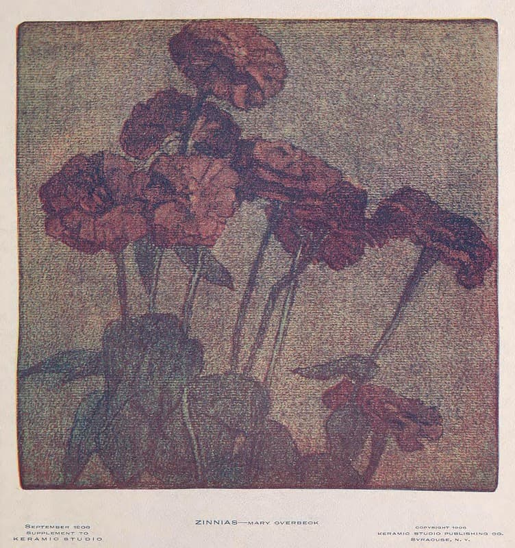 1906 Zinnias Keramic Studio