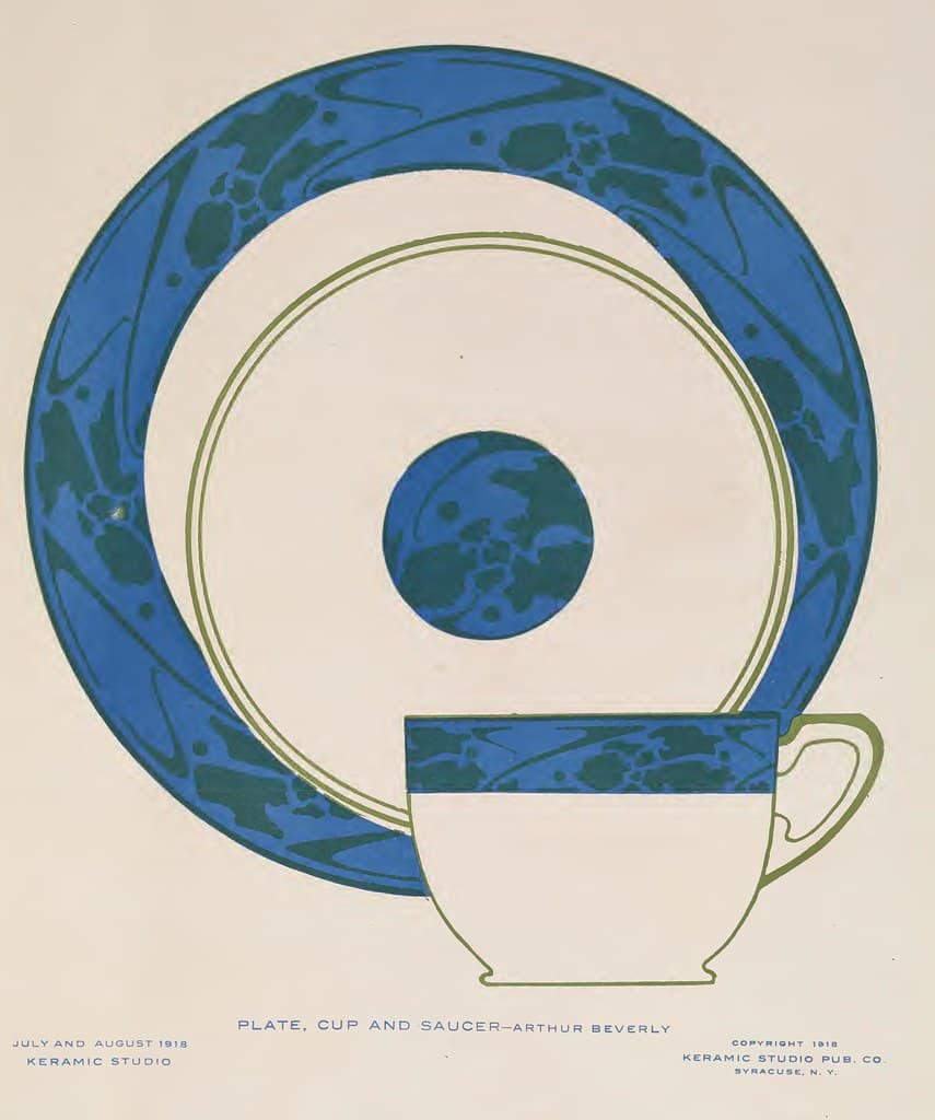 1918 Plate Cup and Saucer Keramic Studio