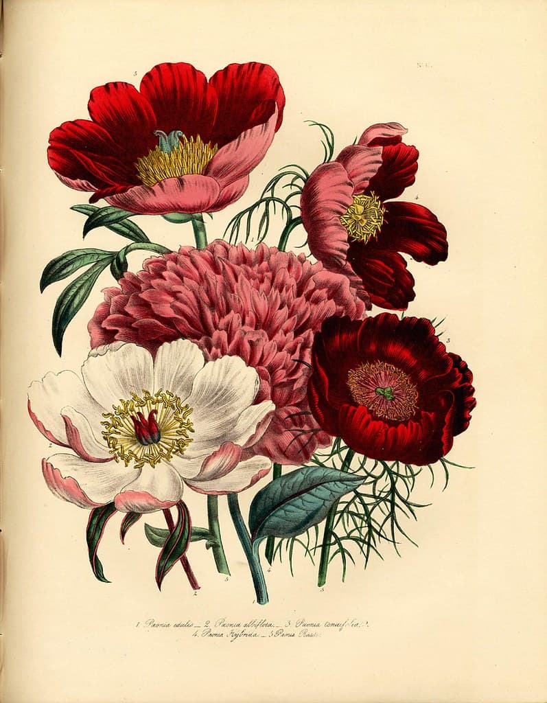 Peony flowers (1843)
