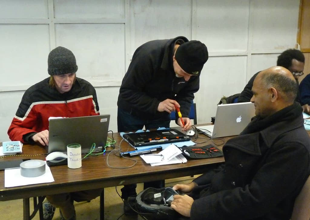 Computer repairs at Reading Repair Cafe