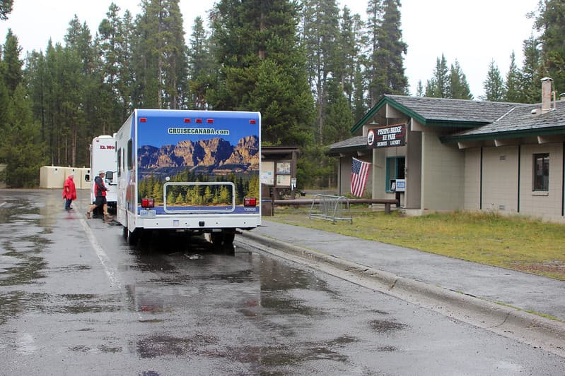 RVs at Fishing Bridge RV Park