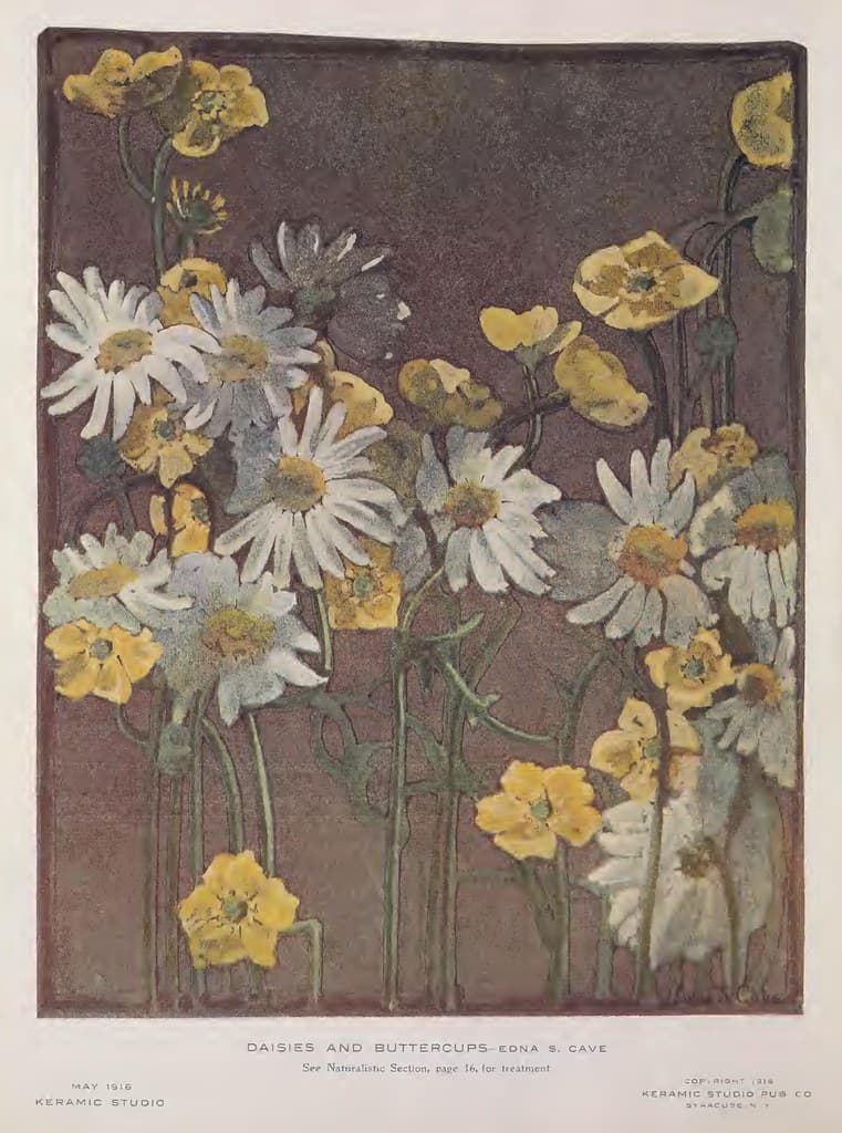 1916 Daisies Keramic Studio