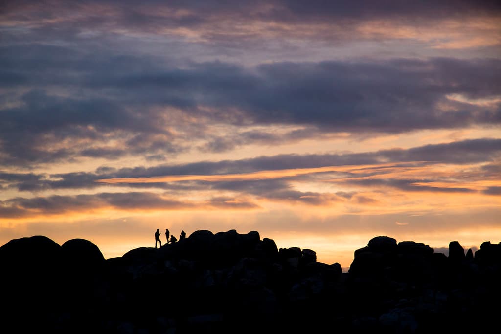 Sunset at Jumbo Rocks campground