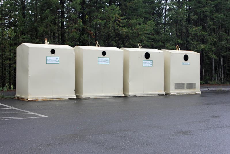 Bridge Bay Campground recycle bins