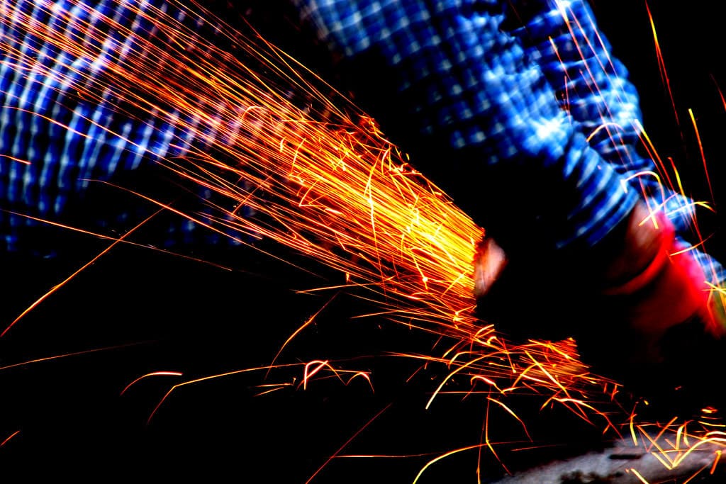 Welding sparks