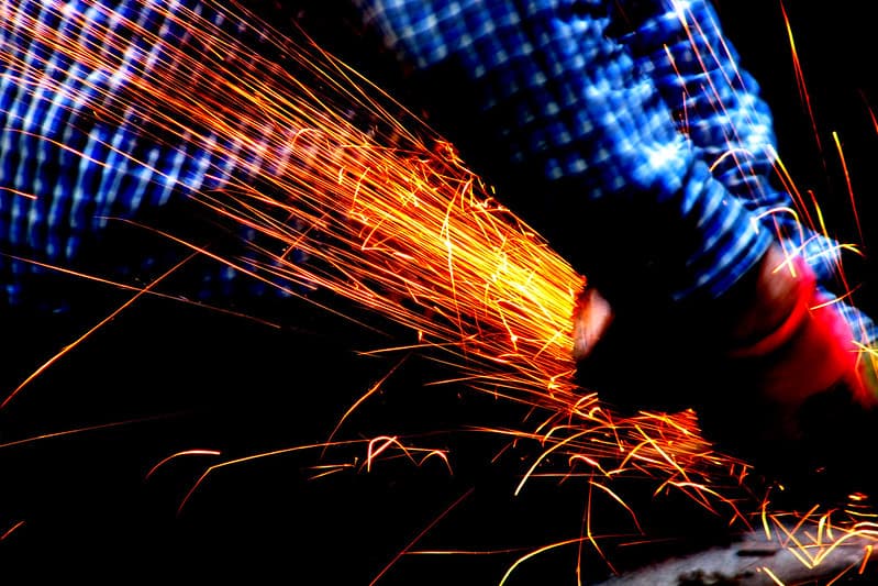 Welding sparks