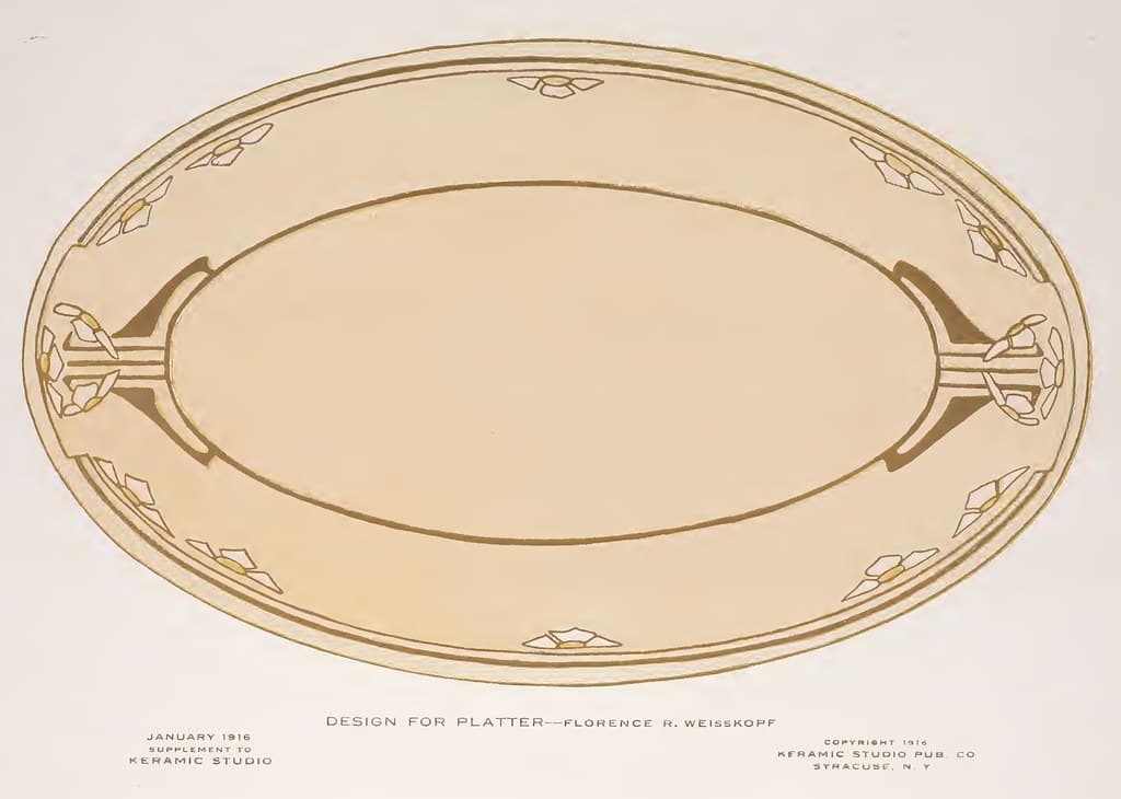 1916 Platter Keramic Studio
