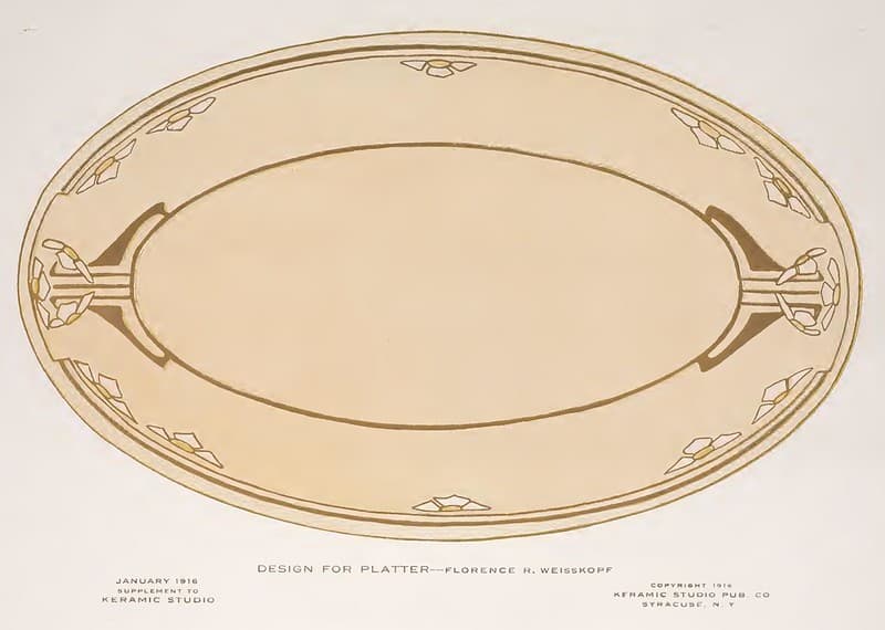 1916 Platter Keramic Studio