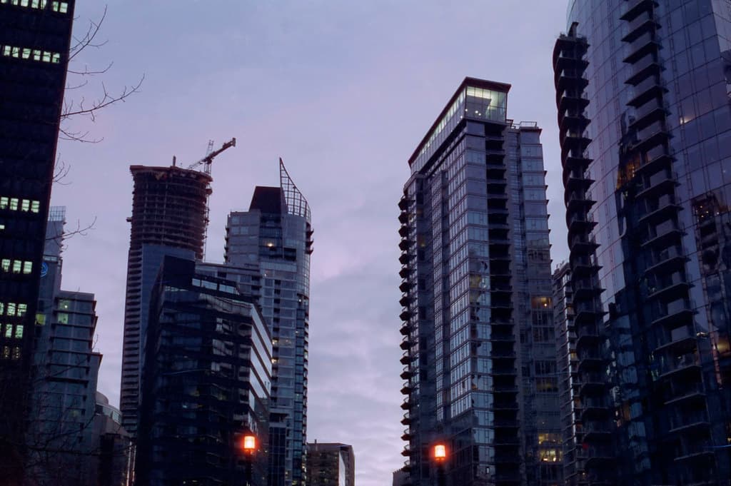 Vancouver downtown buildings